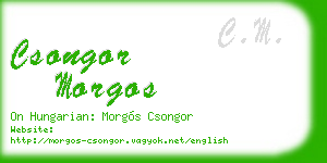 csongor morgos business card