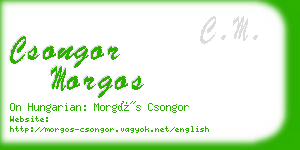 csongor morgos business card